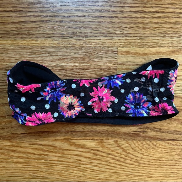 Victoria’s Secret PINK floral strapless bralette size small - Picture 3 of 4